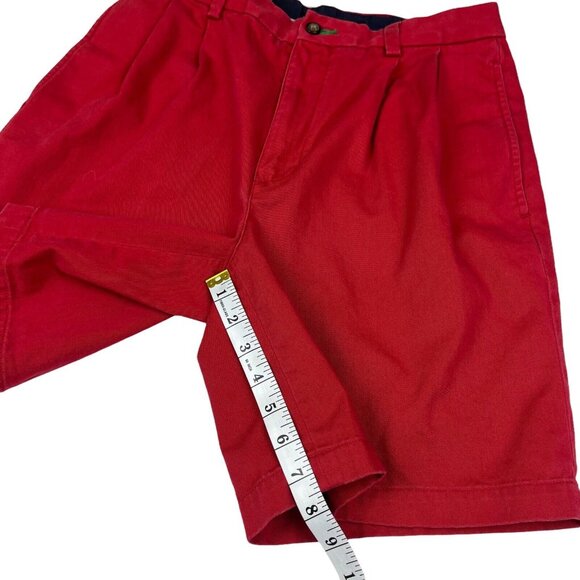 Tommy Hilfiger Pleated Front Causal Chino Shorts Mens Red‎ Size 30 (K10238) - Picture 4 of 7